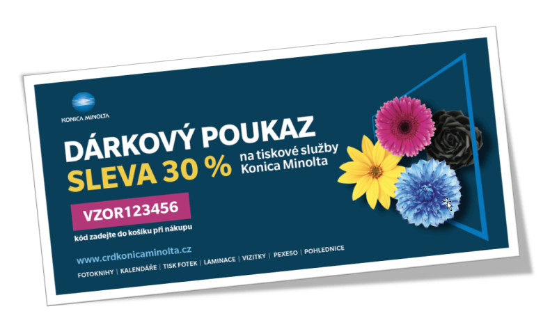 Dárkový poukaz na tiskové služby Konica Minolta